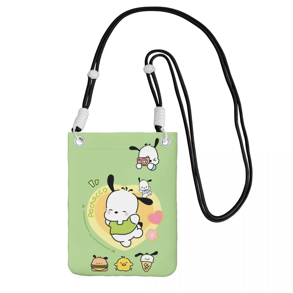 

Custom Pochacco Smart Phone Wallet With Strap Cute Dog Crossbody Bag Women Men Running Mobile Phone Bag