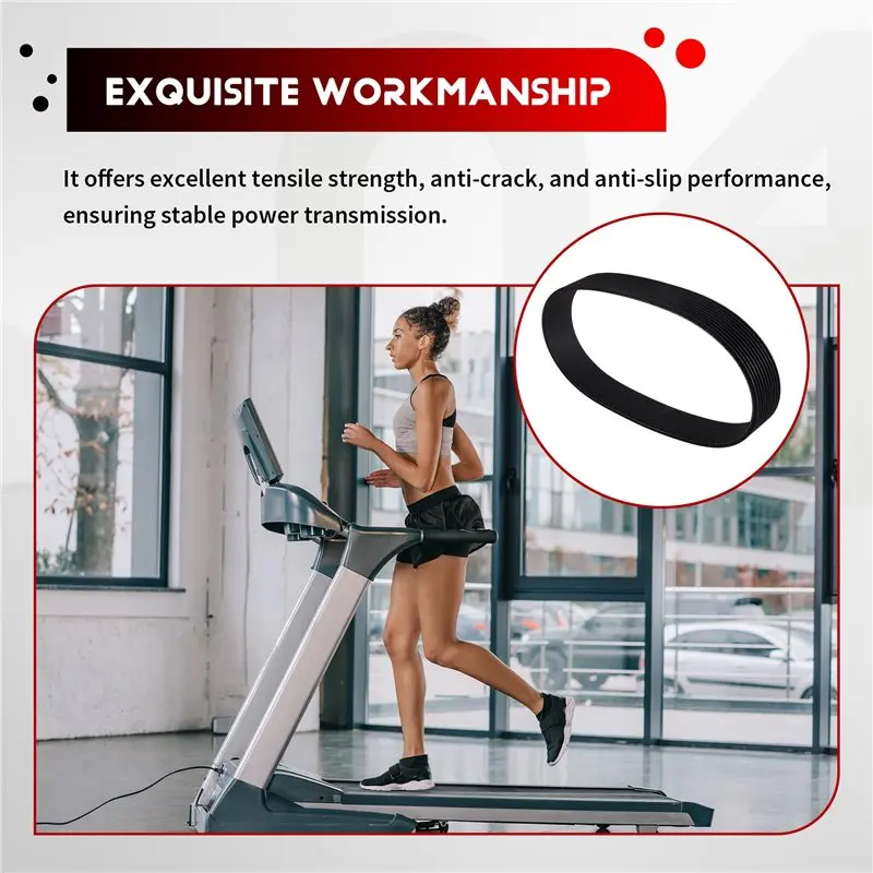 [NEW!ABKG】 Rubber Treadmill Drive Belt 10EPJ381 For Fitness Equipment Belt Drive System