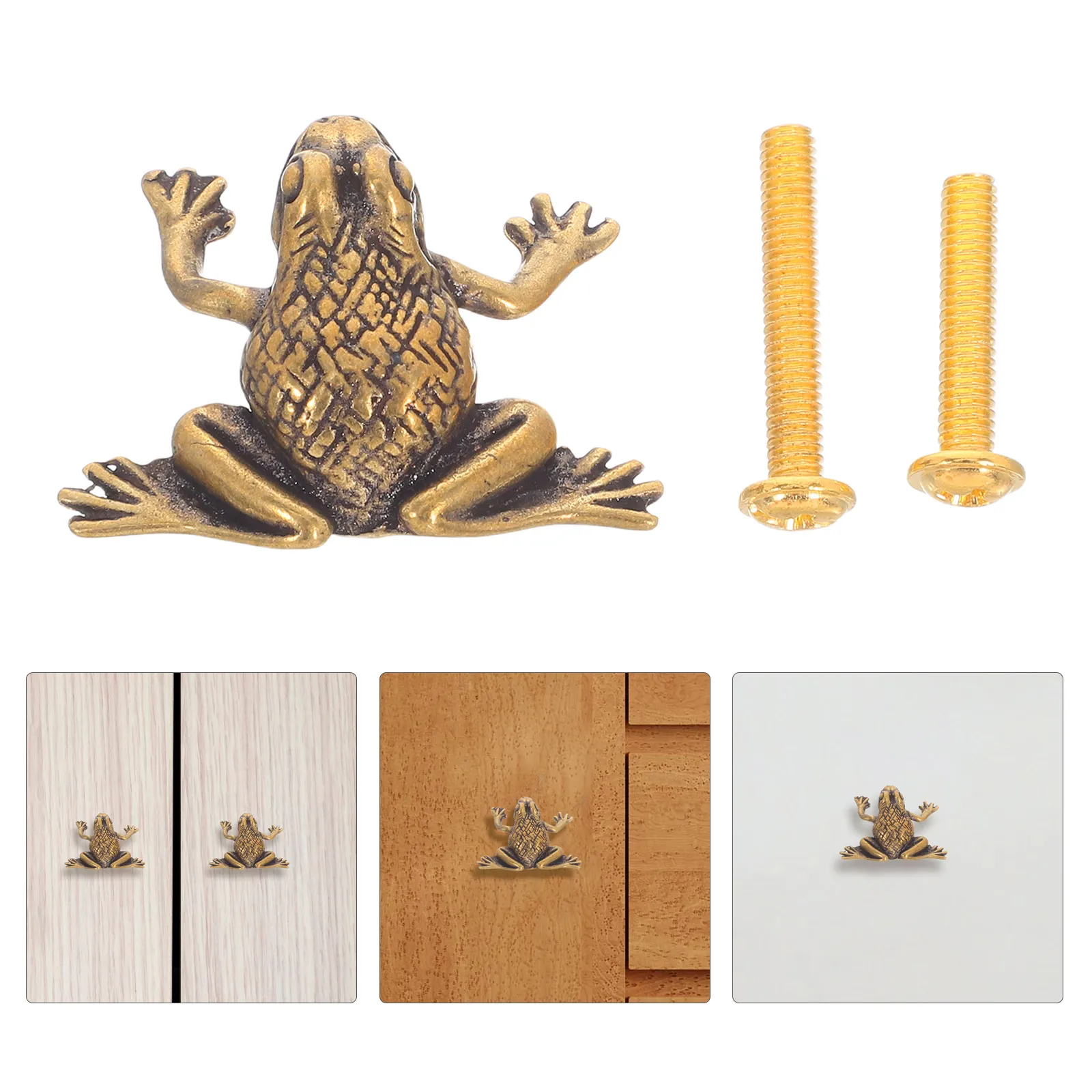 Boutons de porte grenouille en laiton, style chinois, rassemblement de richesse, crapaud rétro, poignée de porte en laiton, porte d'armoire de chambre à coucher, poignées en cuivre, quincaillerie