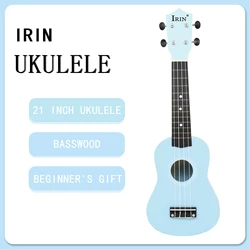 IRIN 21 pollici Ukulele 4 corde chitarra blu hawaiano Mini Guitarra tiglio Ukulele strumento a corde regali per bambini principianti