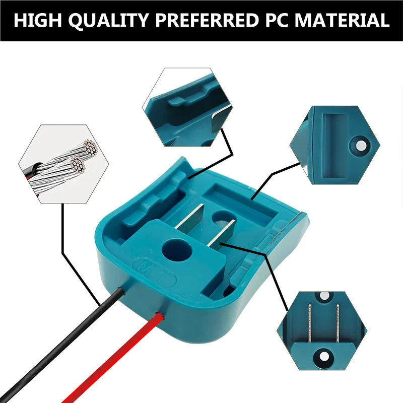 External Power Supply DIY Connector Adapter For Makita 10.8V 12V Li-ion Battery Case Dock Holder BL1021B Car Emergency Start