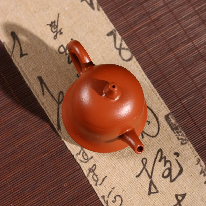 Cultural Creative Chaozhou Hand-pulled Golden Bell Teapot, Handmade Red Clay Small Capacity Kung Fu Zisha Home Brewing Teapot