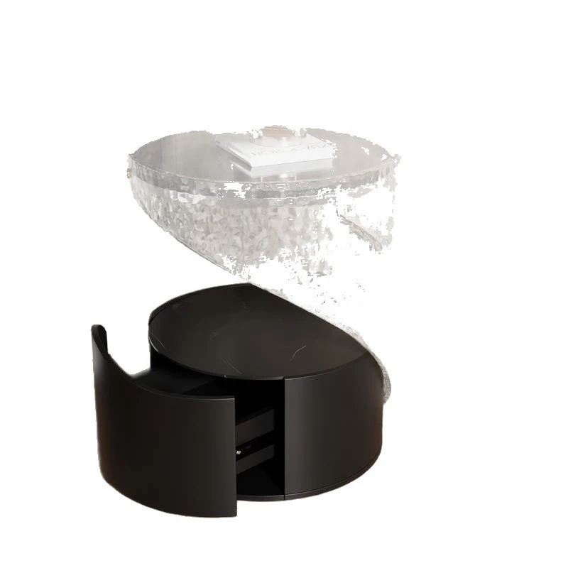 

Premium atmosphere acrylic smart bedside table light luxury high value bedside table multi-function