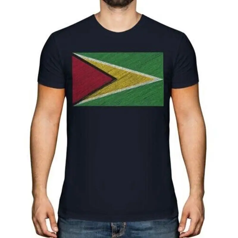 

Guyana Doodle Flag Men's T-Shirt Top Gift Guyana
