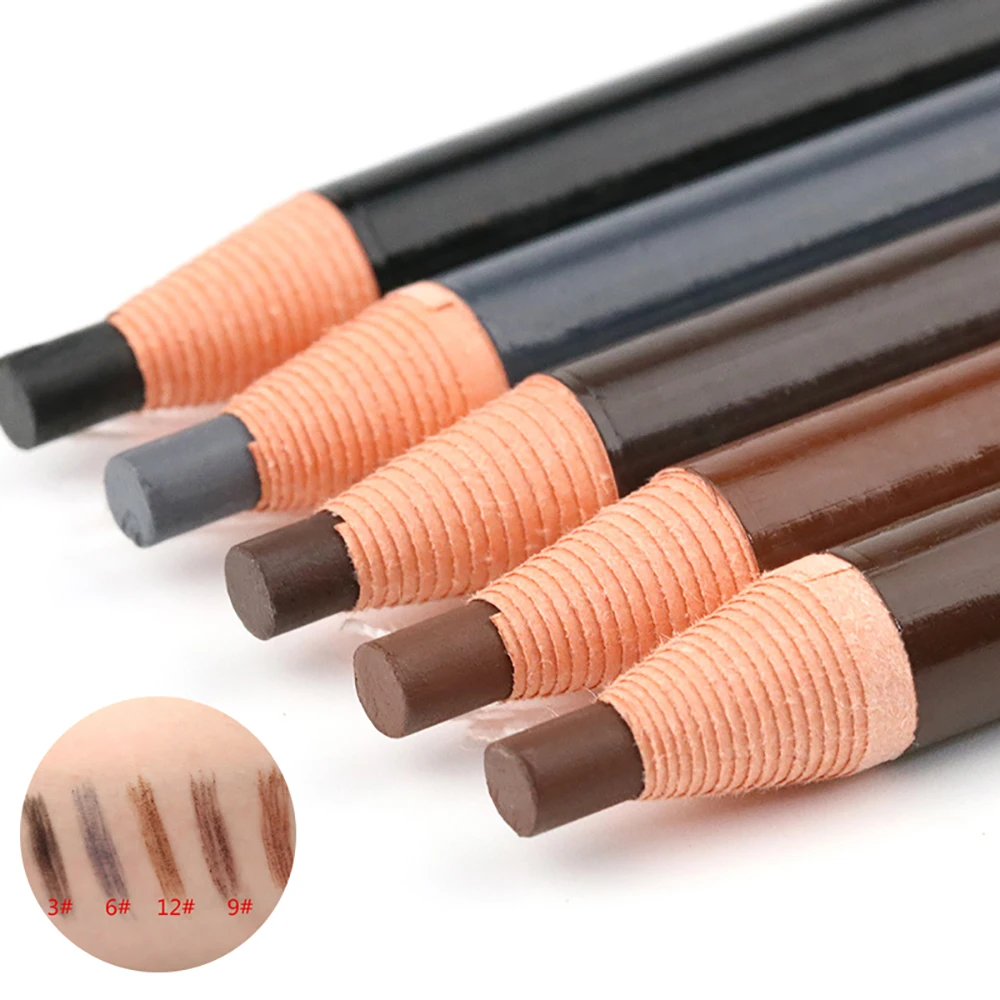 5Pcs/Set Waterproof Eyebrow Pencil For Body Art Microblading Permanent Makeup Tattoo Pen Pencil Beauty EyeBrow Pen Tools Supply