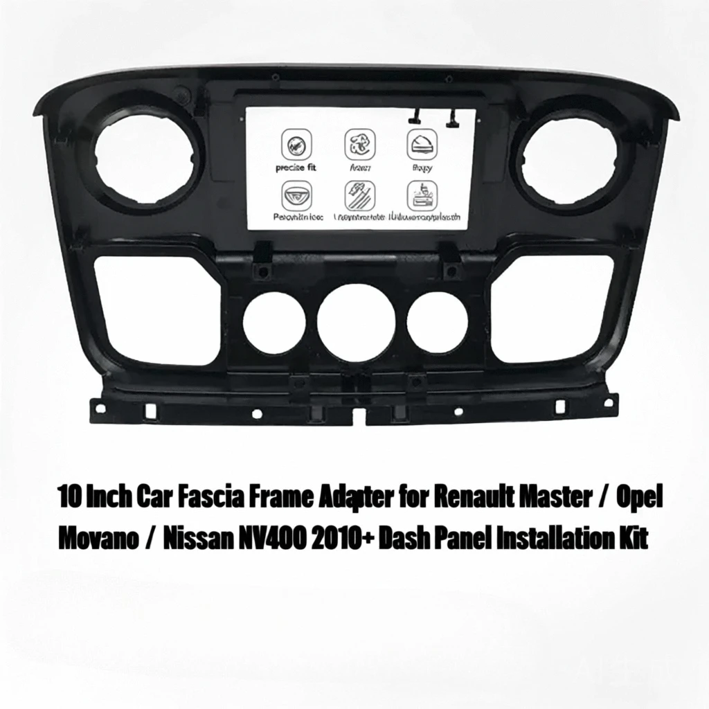 

10 Inch Car Fascia Frame Adapter for Renault Master / Opel Movano / Nissan NV400 2010+ Dash Panel Installation Kit