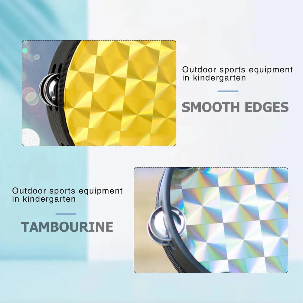 

Double Row Tambourine Handheld Wooden Percussion Drum Enhancing Parent Child Interaction Music Instrument Double Row Tambourine