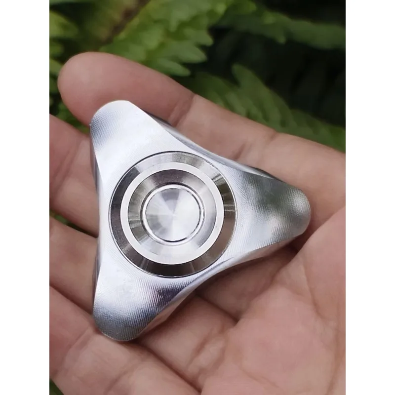 

Stainless steel small triangular fidget spinner spiral EDC