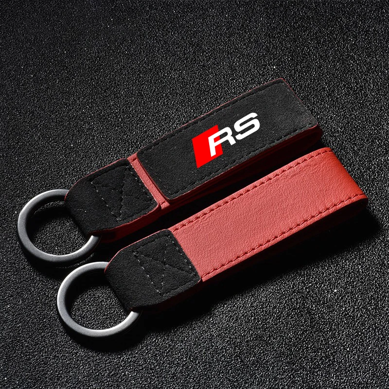 Alloy Car Keyrings Holder Accessories For Audi RS TT Logo RS2 RS3 RS4 RS5 RS6 RS7 RS8 Auto Styling Key Chain Key Rings Pendant