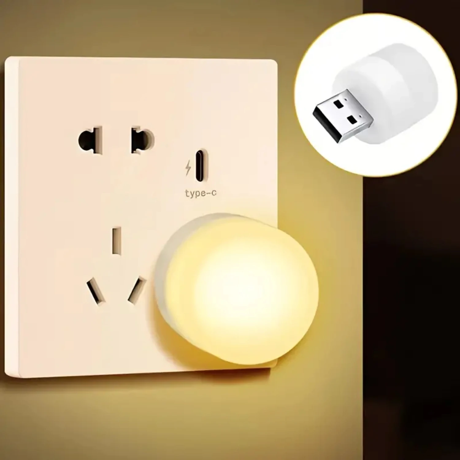 

Портативный светодиодный ночник Mini USB из 4 упаковок/8 упаковок, гибкий светодиодный USB-светильник для внутреннего, наружного использования, чтения, сна, портативный светодиодный светильник