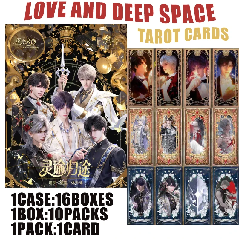 

Wholesales Love And Deep Space Collection Box Xingnian Creation Tarot Cards Male God Zayne Rafayel Sylus Anime Trading Game Disp