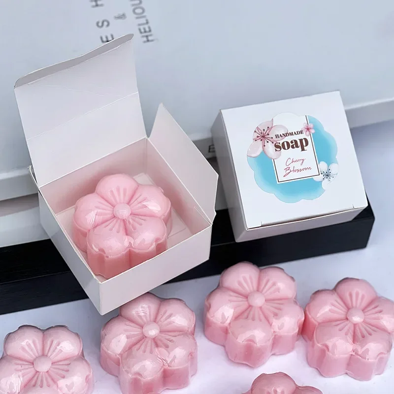 Cherry Blossom Aroma Soap Plant Essential Oil Bath Soap Face Wash Makeup Remover Body Fragrance Long-lasting Handmade Soap New