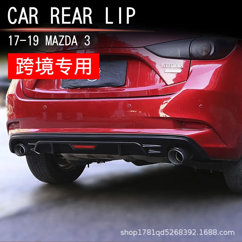 

For Mazda 3 Axela ABS Rear Bumper Diffuser Bumpers Protector For 2017-2019 SC Axela Body kit bumper rear lip rear spoiler