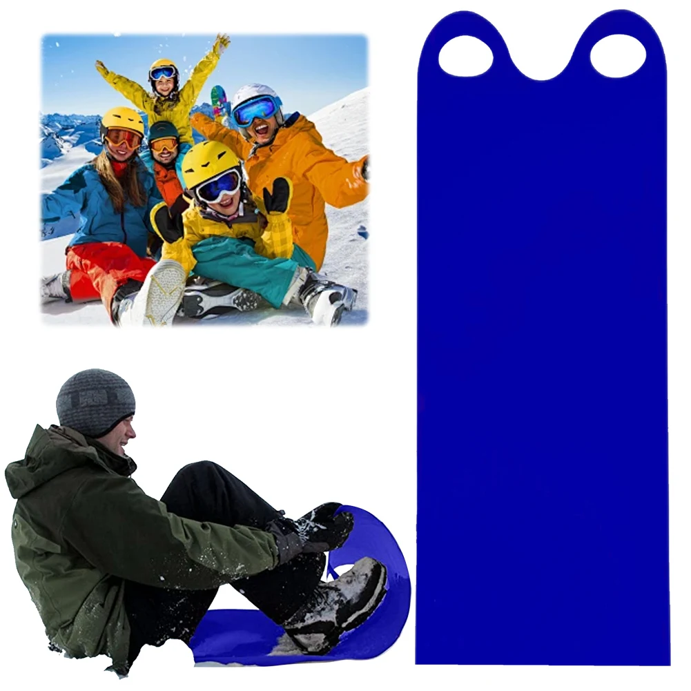 Roll Up Snow Sled Foldable Snowboard with 2 Handle Snow Slider Pad Roll Up Skiing Pad Sand Slider Board for Kids Adults