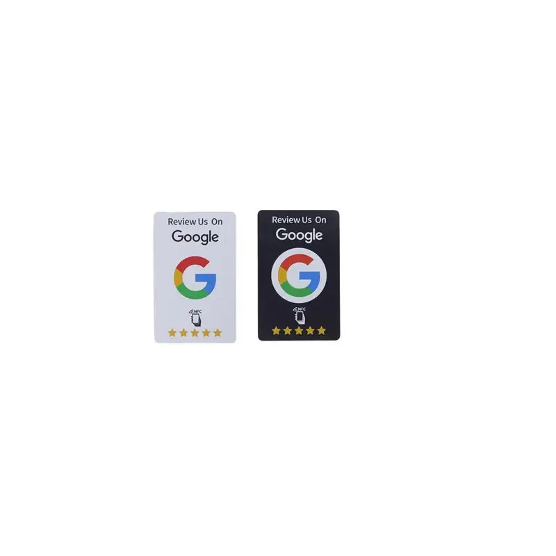 100Pcs NTAG215 Google Review Tap NFC Card Reusable Business Customer Feedback Review Cards
