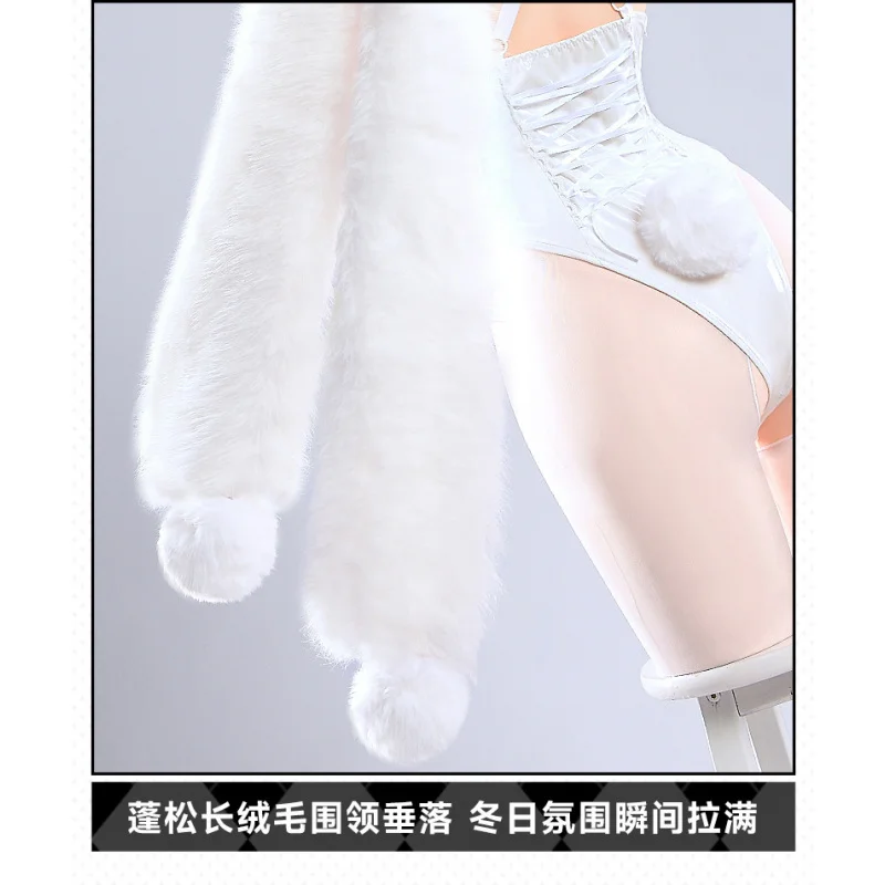 Jenesis Jewel Cosplay Costume Game browndust2 Janis Halloween Carnival New Sexy Rabbit Girl jumpsuit Headwear Scarf Prop Set view 6