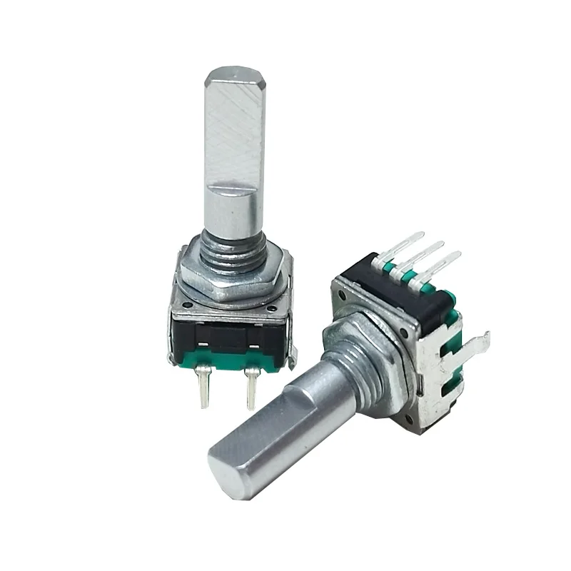 

5pcs 360 Degree EC12 Rotary Encodeer RE12 audio encoder Coding 5pin 24 position With Push Button Switch and teeth Handle 20mm