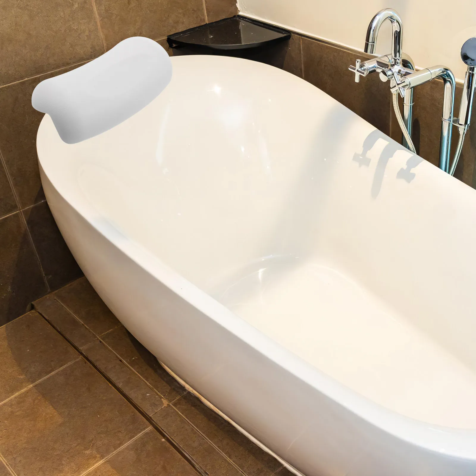 

Bath Tub Pillow PU Foam Suction Cups Non-Slip Waterproof Ergonomic Cushion Head Neck Support Spa Bath Relaxation