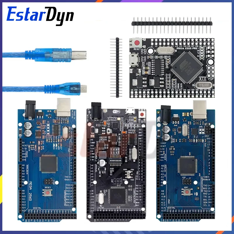 Estardyn MEGA 2560 PRO Embed CH340G/ATMEGA2560-16AU Chip with male pinheaders Compatible for Arduino Mega2560 for arduino