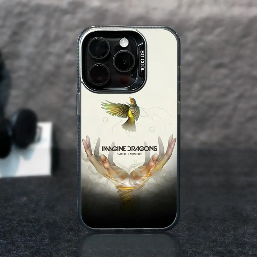 I-Imagine Dragons Night Visions Phone Case for iphone 15 14 13 11 12 Pro Max Xr X Xs Plus black silver hard shell Cover