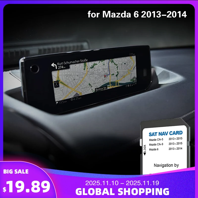 

Compatibility for Mazda 6 2013-2014 Navigation GPS Map SD Accerriories Card Europe Poland UA UK