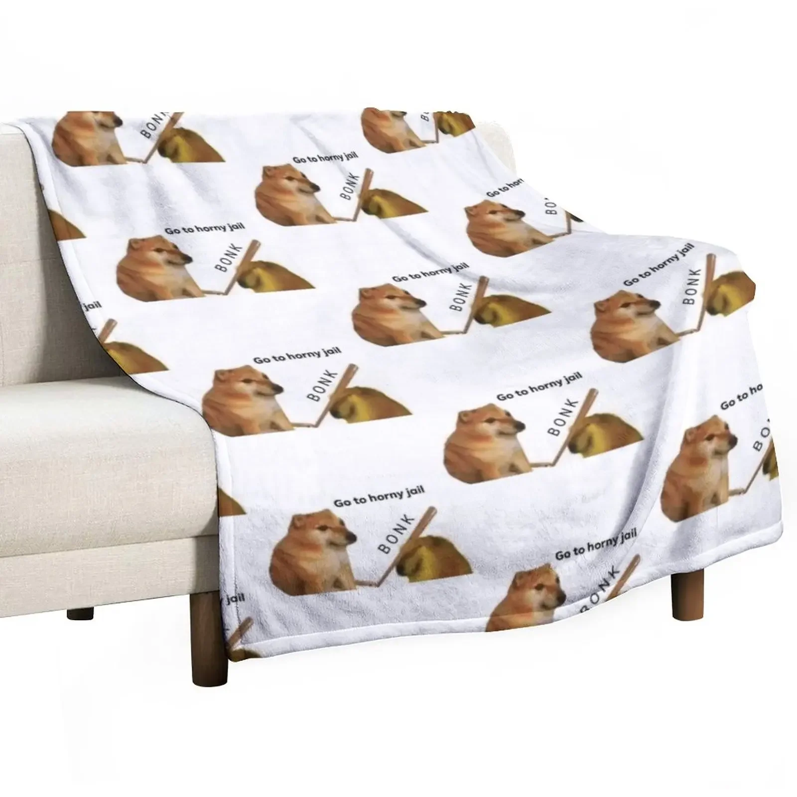 

New Go to horny jail bonk meme Throw Blanket Comforter Giant Sofa Blankets