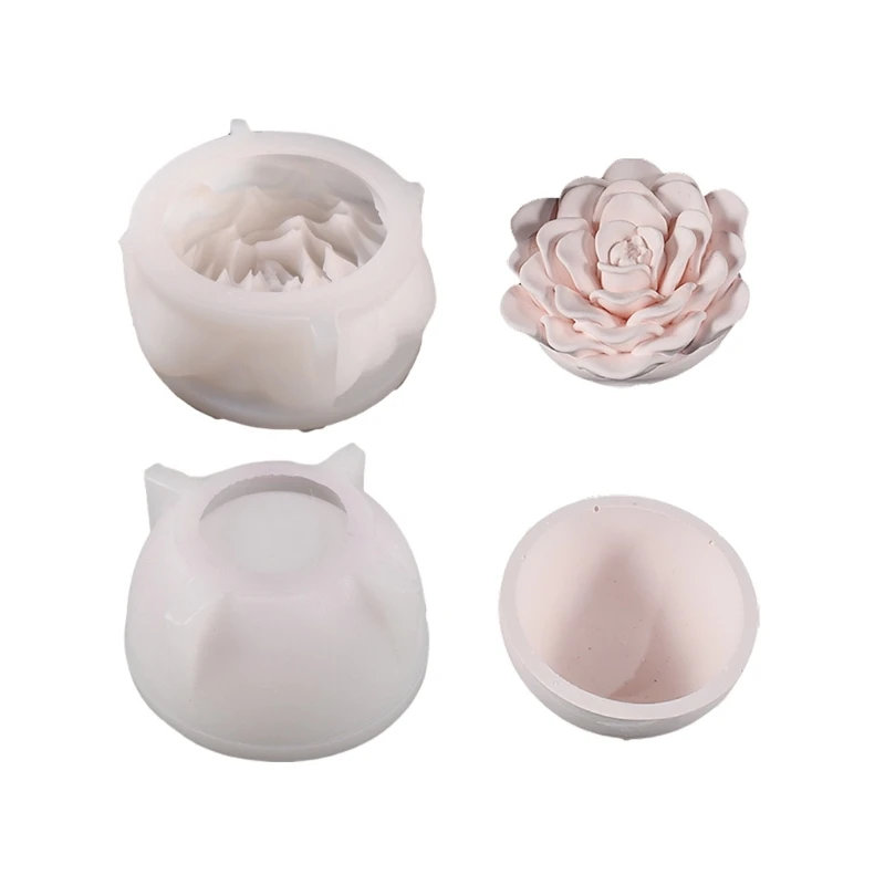 

Sturdy Silicone Resin Form for Crafting Tray and Dishes Unique Designs Flower 3XUA