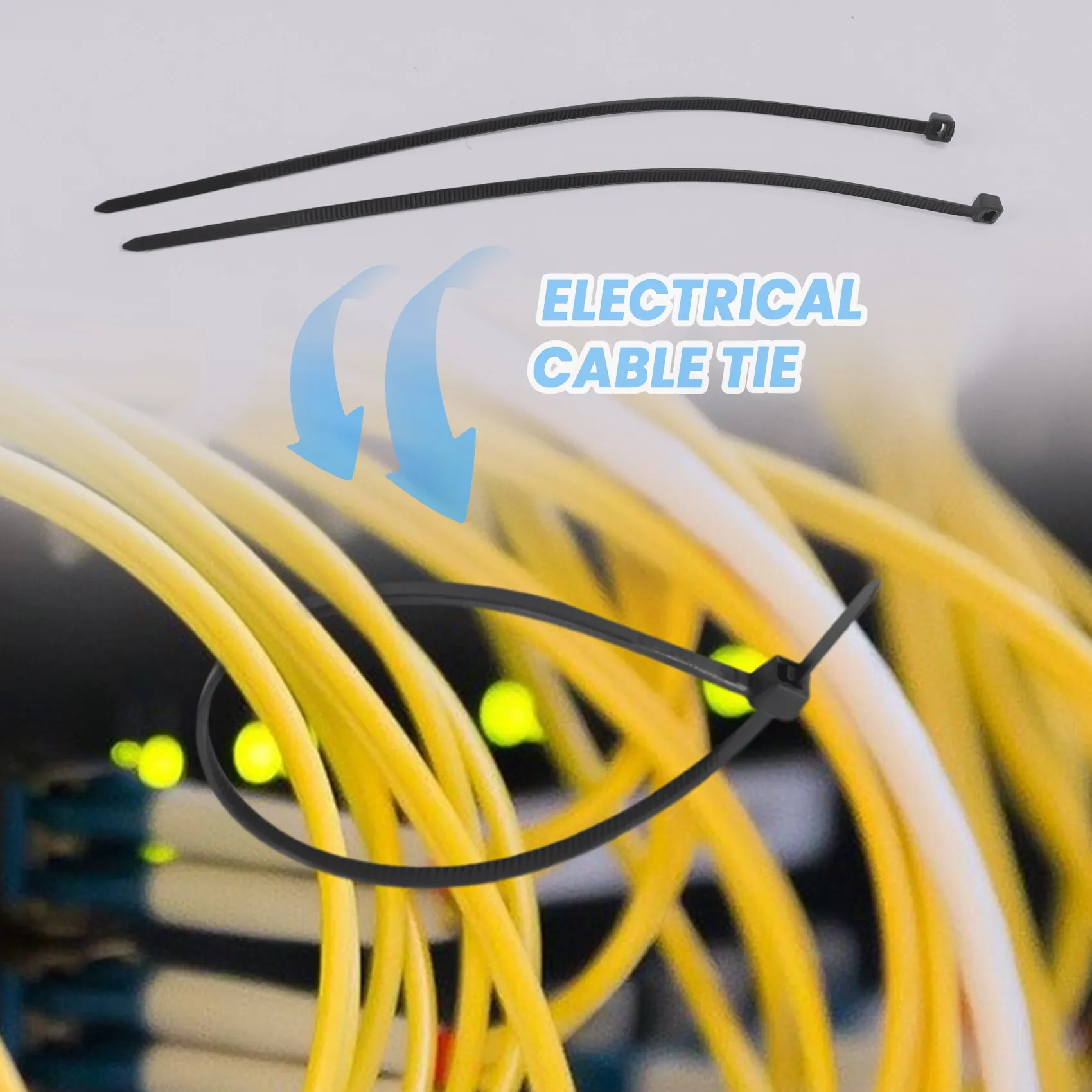 A44T100 шт. 150 x 1,8 мм, обертка для электрического кабеля, нейлоновое крепление, черный