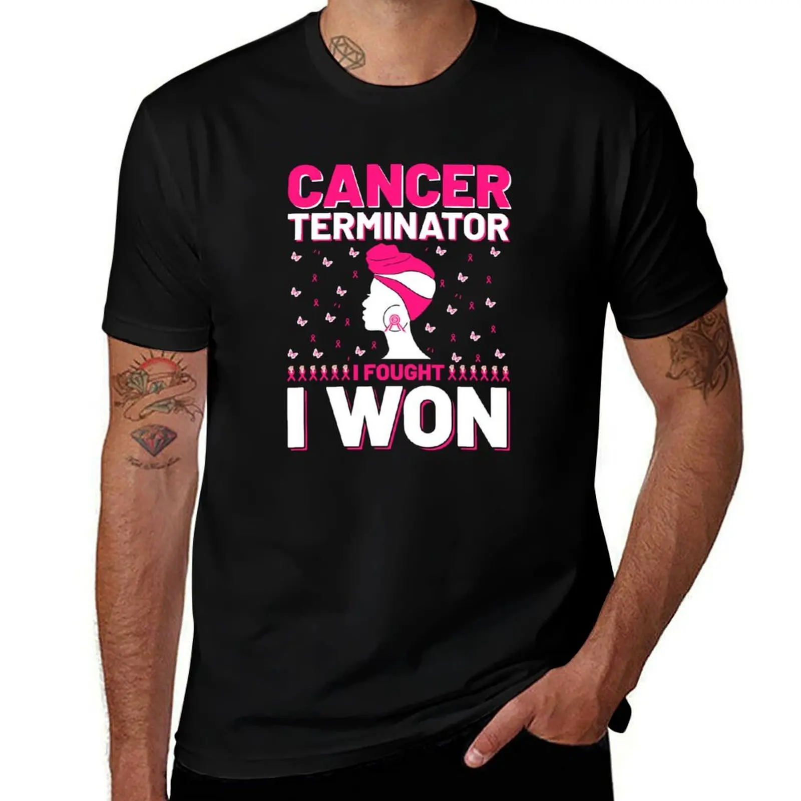 

Cancer terminator i fought i won, Cancer presents for women, Cancer necklaces, support, fighter jewelry, C T-Shirt