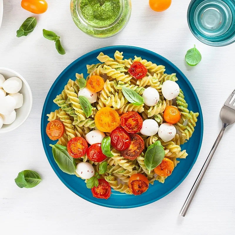 Nordic Outdoor Wheat Straw Plates - Large Plastic Bone Spitting Fruit Vegetable Tableware for Dry Foods - 1/6/10pcs Set view 5