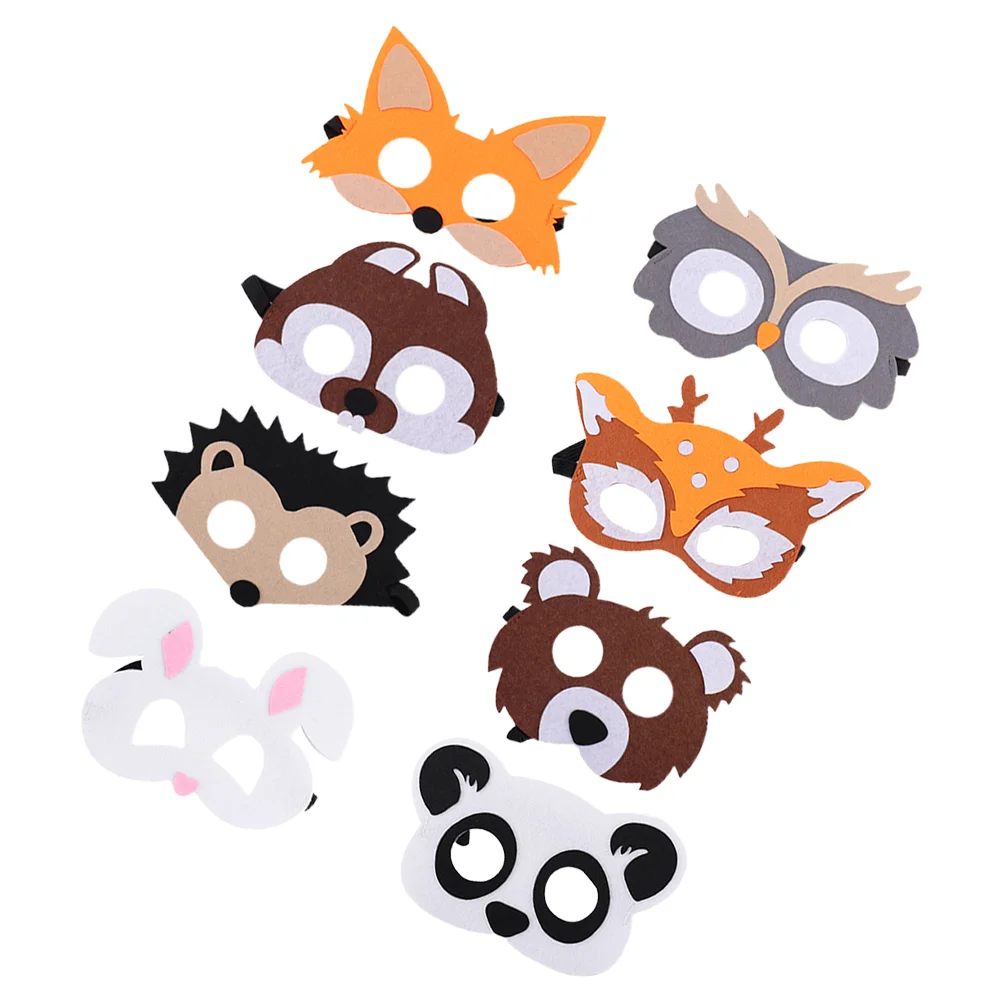 Animal máscara de feltro dos desenhos animados decoração cosplay halloween novidade bonito trajes de máscaras