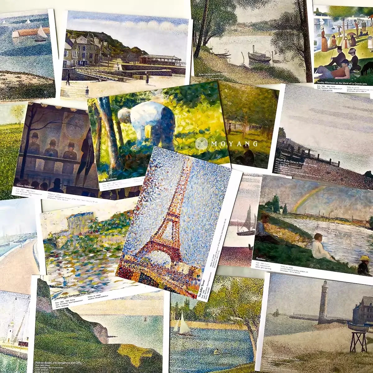 30 Pcs/Set Georges Seurat Postcard ins Style Greeting Cards wish Card/Fashion Gift DIY Journal Decoration Stationery