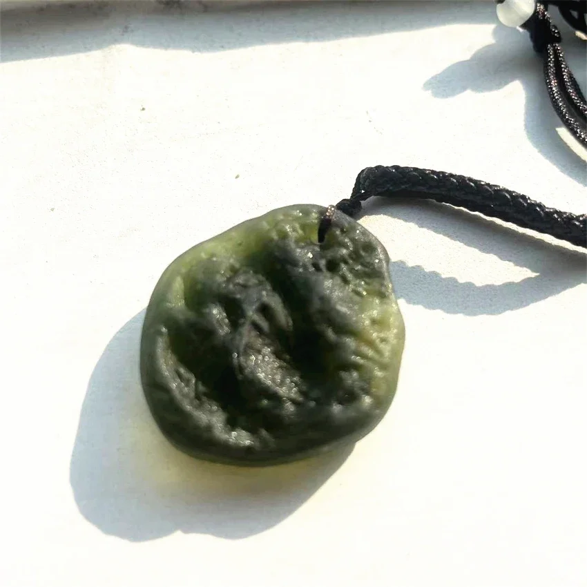 Hot Sale A++ Natural Moldavite green aerolites crystal stone pendant energy apotropaic  free rope Unique Necklace