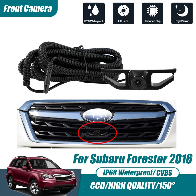 

Car Front View Parking CCD Night Vision LOGO Camera Wide Angle 150° Waterproof For Subaru Forester 2016 CVBS HD AHD Fisheye 12V