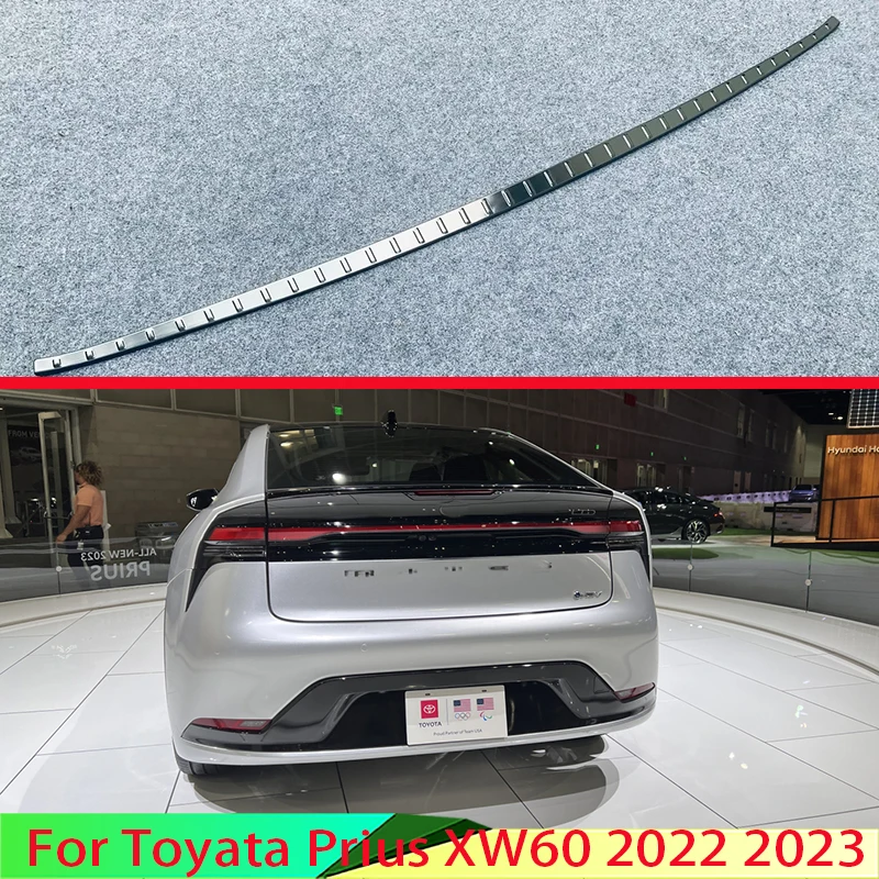 For Toyata Prius XW60 2022 2023 Stainless Steel Rear Bumper Protection Window Sill Outside Trunks Decorative Plate Pedal