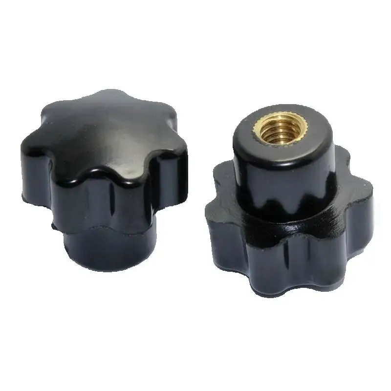 30pcs M8 Seven Star Plastic Thumb Knob Female Clamping Handle Nuts Bag for DIY Crafts And Home Improvement