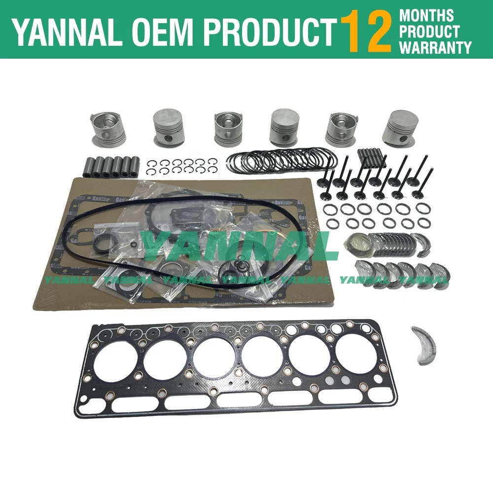 S2800 Overhaul Rebuild Kit (No cylinder liner) For Kubota S2800 S2800-B Engine M4950DT 85mm 15521-21110 19274-21110 19439-21110