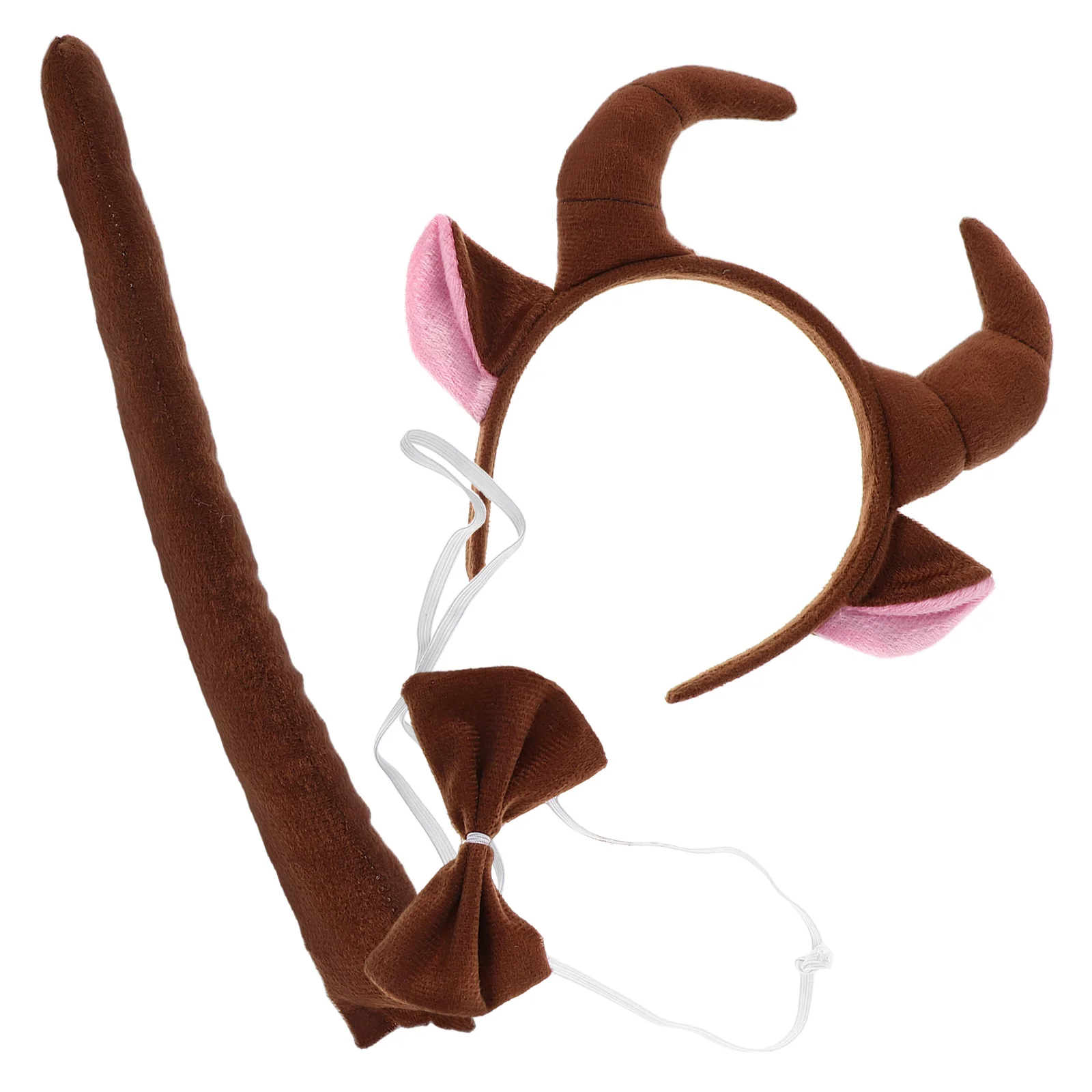 

Bull Horn Headband Cow Ears Tail Set Animal Costume For Halloween Christmas Party Cosplay Masquerade Farm Animals
