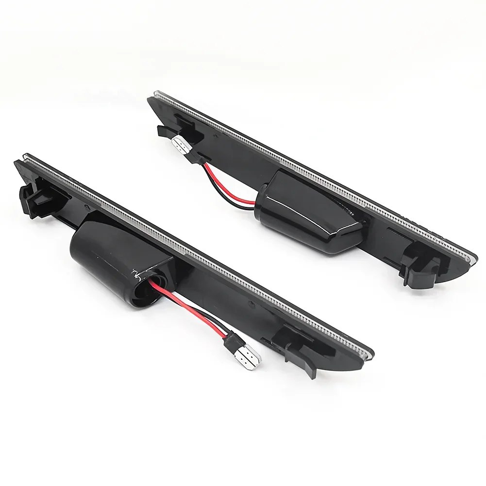 

WF-Smoked Lens LED Rear Side Marker Lamps B/ Red Horse logo LED Lights For 15-up Ford Mustang Replace OEM Back Sidemarker Lamp