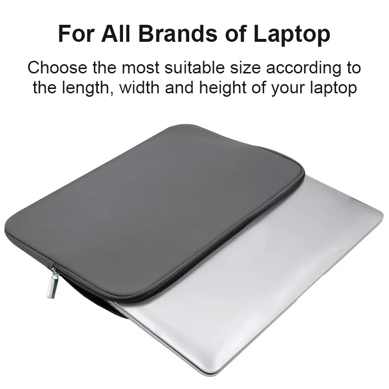 Grey Laptop Sleeve Case 11 12 13 14 15 16 inch For HP DELL Notebook bag Carrying Bag Macbook Air Pro 13.3 Protective Case