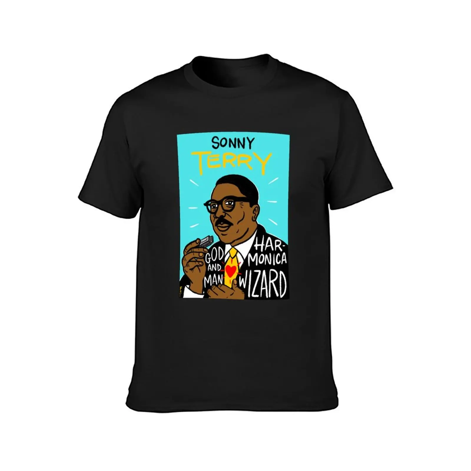 Sonny Terry Blues Folk Art T-Shirt plain tees blanks mens plain t shirts