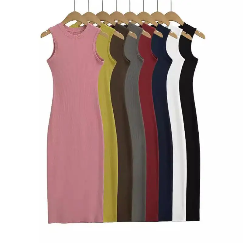 

Сексуальный американский трикотажный длинный платье с высокой талией, облегающий жилет, женский облегающий круглый жилет Ne No Sve Tead Spiral