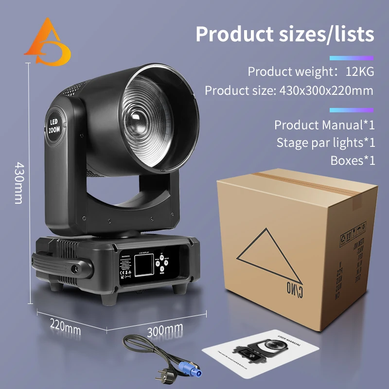 150W LED Focus Moving Head Light DMX512 Bar Concert Dance Floor Lighting Control Disco Party