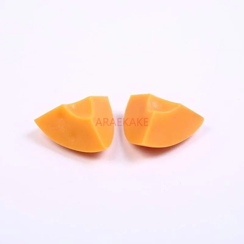 5PCS Artificial Mango Toys Homedecor Fake Mango Slice Artificial Fruit Decorations Simulated Mango Slice Lifelike Fake