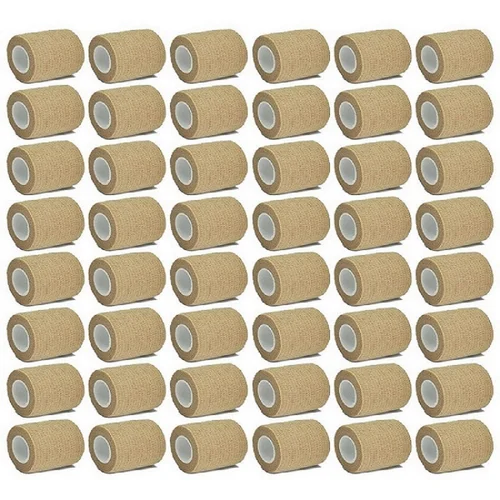 Vendaje de gasa Beige autoadhesivo, vendajes elásticos transpirables para fijación deportiva, dedo, muñeca y pierna, 6/48 Uds.