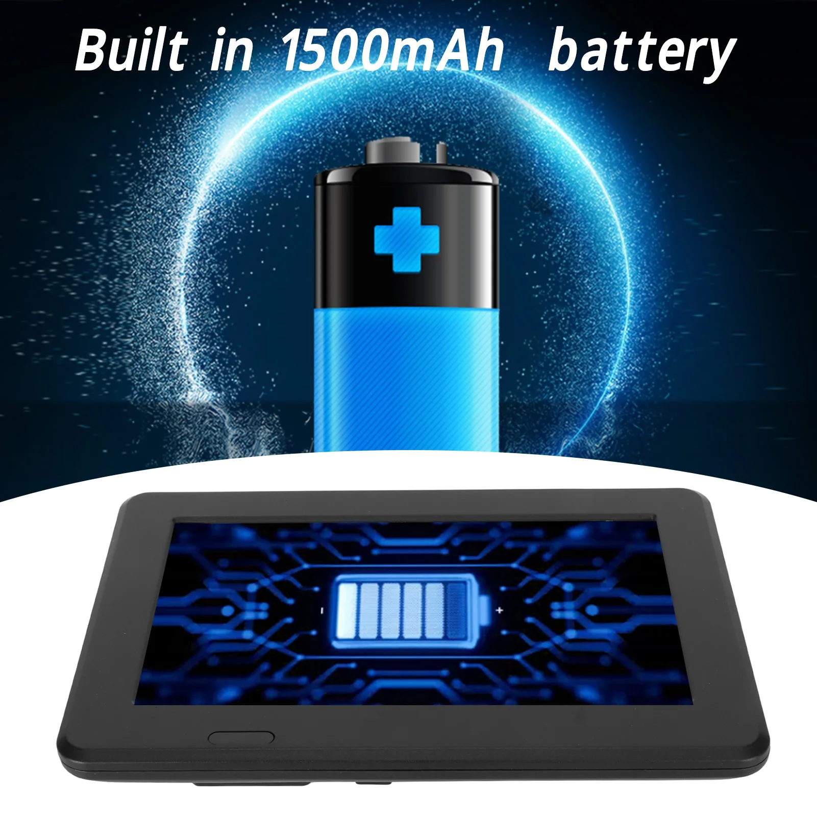 Portable LED Digital TV Portable Digital TV 7 Inch ATSC USB Storage Card TV Function Rechargeable 1080P LED Digital Television