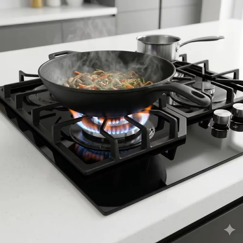 Factory OEM/ODM Built-in 4 Burners Gas Cooktop With Glass Surface 60CM LPG Cooker For Household Use