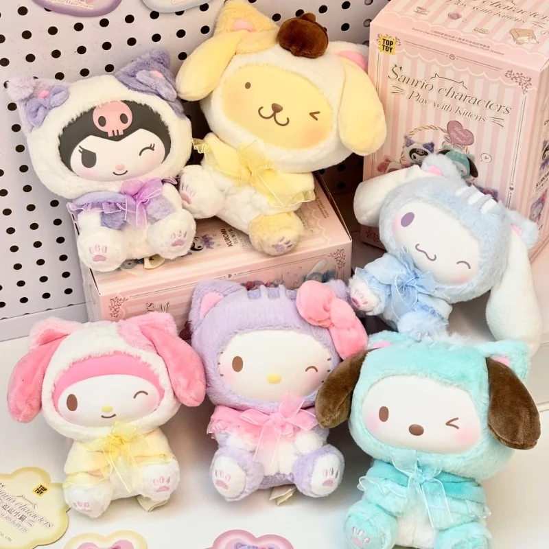 

Sanrio Teenie Cutie Kitties Series слепая коробка виниловая плюшевая кукла Coolomi Melody Hello Kitty кулон брелок подарок