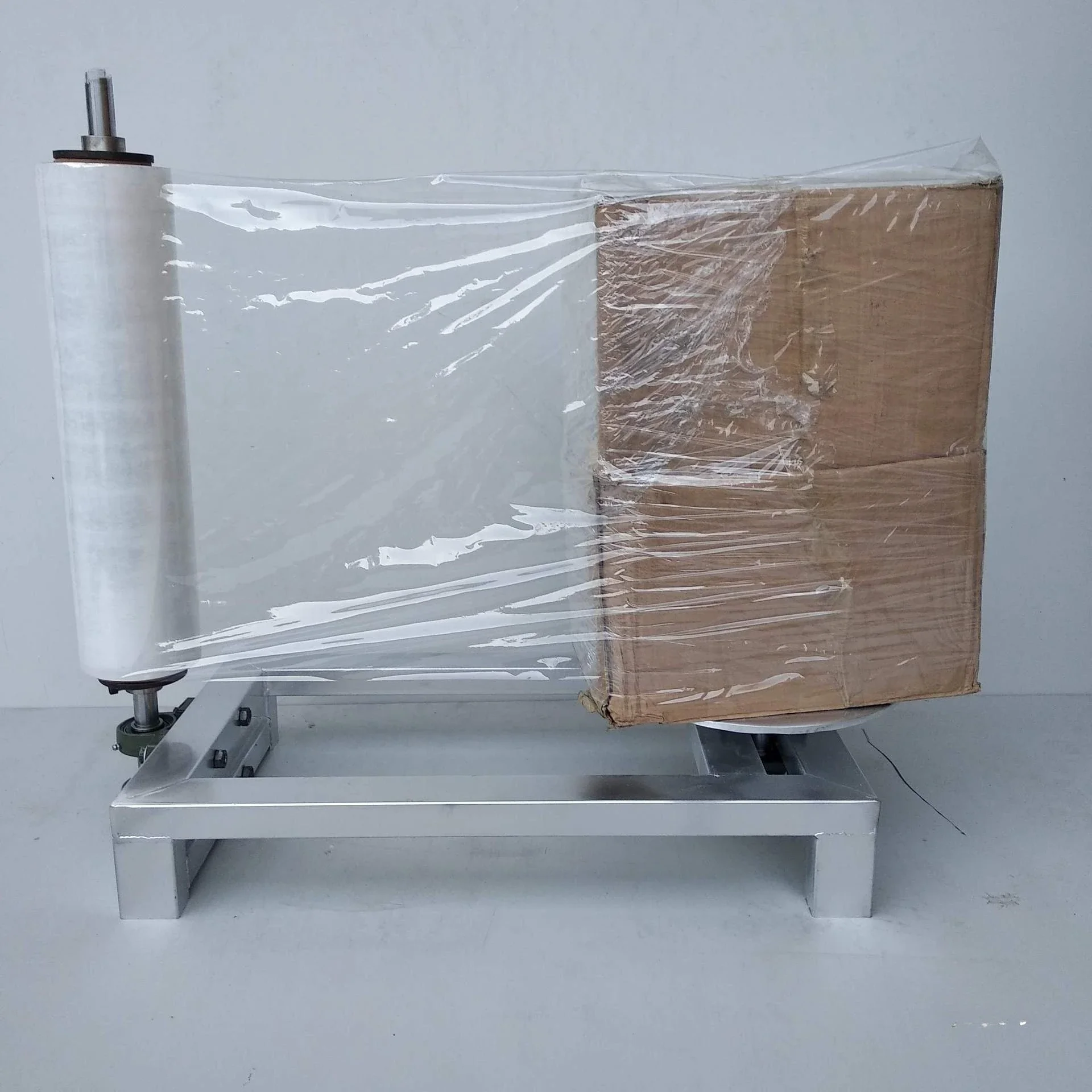 Industrial small carton wrapping machine Stretch wrapping film machine Packaging machine Plastic wrap baler Automatic manual