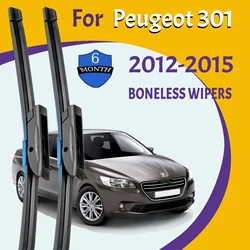 Wiper Blades For Peugeot 301 2012-2015 Front  Windshield Clean Window Windscreen Auto Parts Car Rain Brushes 24''+16''